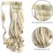 Wavy Ponytail Extension 23 Inch Synthetic Natural Curly Hairpiece Wrap Around Hair Extensions for Women Daily Use Blonde Ponytail Extension - Buy Online on GoSupps.com