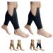 Shin Footless 20-30 mmHg Zipper Compression Leg Calf 2 Pairs Sleeve (Black Combo 5X-Large) Black Combo 5X-Large