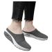 BIFUTON Women's Fashion Sneakers Air Cushion Slip-On Orthopedic Diabetic Walking Shoes With Arch Support Knit Casual Outdoor Walking 9 A1-dark Gray