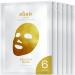 Collagen Sheet Mask - Anti Aging Face Mask for Sensitive Skin - Korean Skincare Hydrating Mask Set - 24K Carat Gold Brightening Facial Mask - Reduces Fine Lines and Wrinkles - Bridesmaid Gift 6 Pack