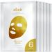 Collagen Sheet Mask - Anti Aging Face Mask for Sensitive Skin - Korean Skincare Hydrating Mask Set - 24K Carat Gold Brightening Facial Mask - Reduces Fine Lines and Wrinkles - Bridesmaid Gift 6 Pack