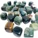 Natural Crystal Rough Natural Green Moss Agate Quartz Stone Cube Shape 15-22mm Crystal Tumbled Stone 10 pc PEIQIYIN - Buy Online on GoSupps.com