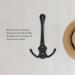 Miskall Black Coat Hooks Stylish Utility Set for Efficient Storage Home Office Zinc Alloy - Buy Online on GoSupps.com