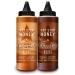 Hot Star Honey Chocolate & Caramel Sauce | Hand Crafted Sweet Honey Sauces | Perfect Topping for All Desserts Cakes and Ice Creams . Twin Pack 610 g Bottles