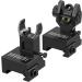 Feyachi S27 Tactical Front and Rear Iron Folding Sights Backup Iron Sight for Hunting