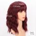Wine Red Short Curly Bob Wig with Bangs for Women | AISI HAIR Synthetic Heat Resistant Wavy Hair Wig - Buy Online on GoSupps.com