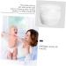TOYANDONA Baby Powder Puff Set for Kids - Bath and Makeup Sponge Set with Holder | Infant and Toddler Body Powder Sponge - 2 Sets, 9x9cm White - Buy Online on GoSupps.com