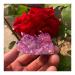 GONCAY Rare Purple Flame Ring Quartz Specimen (Size : 2pcs) Unspecified Clusters (Size : One Size)