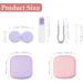 Leakage-Proof Contact Lens Container Set - 2 Pieces Travel Kit with Mirror | A-Rosa Purple - Buy Online on GoSupps.com