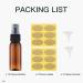 Toureal 30ML Amber Fine Mist Spray Bottle - Set of 12 | Refillable Travel Mister for Cosmetics | Brown - Buy Online on GoSupps.com