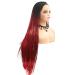 Drag Queen Afro Box Braided Wigs - Ombre Red Lace Front for Women | Cosplay & Party - Buy Online on GoSupps.com