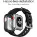 Spigen Rugged Armor Pro Designed for Apple Watch Band with Case for 38mm Series 3/2/1/Original (2015) - Black - Buy Online on GoSupps.com