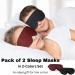 Pack of 2 100% Blackout Sleep Masks for Men & Women - Adjustable 3D Eye Masks for Comfortable Travel & Relaxation - Buy Online on GoSupps.com