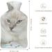 Snow Cat Hot Water Bottle with Plush Cover - Cozy Bed Hand Warmer for Adults & Kids - 26.5x15.3cm - International Shipping - Buy Online on GoSupps.com