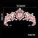 Rose Gold Tiara & Crown - Pink Queen Crown for Girls & Women, Princess Baroque Crystal Rhinestone Bridal Tiara - Perfect for Costume Party & Festival - Buy Online on GoSupps.com