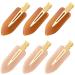 OIIKI 8PCS Cute No Crease Hair Clips  No Bend Curl Hair Clips  Acrylic Hairpins  Creaseless Hair Barrettes  Metal Hair Clamps Hair Styling Accessories for Makeup  Shower  Bangs  Women  Girls 8pcs brown