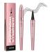 GCVSE Eyebrow Pencil Microblading Eyebrow Pencil with 4 Micro-Fork Tips Long-Lasting Brow Waterproof Smudgeproof Brow Pen - Easy Creation of Natural Looking Defined Eyebrows (Black)