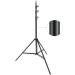 Neewer Heavy Duty Light Stand, Aluminum Alloy 13ft/4m Adjustable Photography Tripod Stand with Built-in Spring Cushion and 1/4 Screw for Studio LED Light, DSLR Camera, Max Load: 22lb/10kg - Black