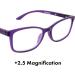 Shop Birdz Eyewear BPA Free Readers | Non-Carcinogenic Purple Frame Reading Glasses 2.5x Magnification - International Shipping Available - Buy Online on GoSupps.com