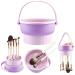 Makeup Brush Cleaning Mat Silicone Makeup Brush Cleaning Bowl With Brush Drying Holder Cosmetic Brush Washing Tool Makeup Tool Organizer Sponge Powder Puff Storage Stand For Air Drying Brushes