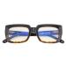 CessBlu Ladies Oversized Blue Light Filter Glasses Blocking UV Rays Computer Readers for Women Reading Oprah Style Blace Tortoise 2.5 x