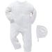 Baptism Outfits for Boys White Onesies Baby Boy Romper Linen Summer Fall Winter Christening Church Onesie Newborn Coming Home Jumpsuit 0-18 Months 6-9 Months White-309