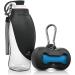 Innoshopp Dog Water Bottle - Portable Travel Dog Water Dispenser Including Carabiner - Leak Proof & BPA Free Dogs Drinking Bottle for Walking, Hiking & Travel Black