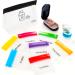 Pill Pouch Bags - Reusable Lockable 7-Day Travel-Sized Pouches for Medicine Pills Vitamins - Colored Days of The Week Organize Your Life | Includes Pill Cutter & Remover 3-1 Set Black