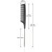 Professional Anti-static Carbon Fibre Metal-Pin Tail Comb- Heat Resistant Barber & Salon Rattail Comb with Non-skid Parting Comb- Fine Tooth- Black - Buy Online on GoSupps.com