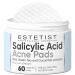 Salicylic Acid Acne Pads Maximum Strength Facial Peel Resurfacing & Exfoliating Radiance Pads Daily Skin Care Treatment lean Pores Blackheads Prevention Face Wash Wipes For Teens Women & Men 60 Count