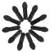 Baluue 100pcs Mini Eyeshadow Swab Foam Eyeshadow Makeup Wand Eyelash Applicator Plastic Black