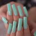 Mint Green Extra Long Square Press On Nails - Glossy Acrylic Nail Set for Women | 24 Pcs Perfect for Prom & Parties - Buy Online on GoSupps.com