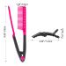 2 Pcs Hair Straightening Comb Set with 6 Alligator Hair Clips for Salon and Home Styling - Buy Online on GoSupps.com