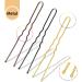 MBSomnus 150pcs U-Shaped Hair Pins Set for Women & Girls - Brown Hair Bobby Pins for Buns - Metal Hair Clips Hairdressing Salon Accessories - Black Gold Brown 7cm - Buy Online on GoSupps.com
