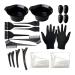 RIYAN 1Set Hairdressing Coloring Brushes Bowl Self-Help Salon DIY Hair Coloring Styling Tools with Disposable Shower Cap