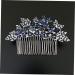 Didiseaon Dark Blue Hair Comb Wedding Rhinestone Hair Clip Girls Barrettes for Hair Floral Hair Comb Bridal Glitter Barrette Hair Combs European and American Zinc Alloy Bride Wig - Buy Online on GoSupps.com
