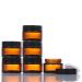6 pieces of brownlas empty doses 30 ml cosmetic containers ointment puts refillable travel pots small glasses of trial pots with black lids for cosmetics lotion creams mini candles 6 x 30ml