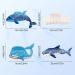 Shark Whale Claw Clips Unique Ocean Animal Hair Accessories Strong Hold Cellulose Acetate Hair Clips Large Lifelike Shark Whale Hair Clips for Thick and Thin Hair (Double Whale-Black) - Buy Online on GoSupps.com