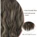 Invisible Wire Hair Extensions 16-inch Cool Neutral Mushroom Brown Balayage - Natural Wavy Synthetic Hair Extension for Women - Buy Online on GoSupps.com