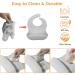 5pcs Baby Weaning Set with Adjustable Bib, Suction Bowl, Spoon & Fork - BPA Free Toddler Feeding Sets in Grey - Buy Online on GoSupps.com