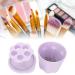 Buy Purple Silicone Makeup Brush Cleaning Box - Soft & Efficient Nail Art Brush Washer with Drying Rack - Buy Online on GoSupps.com