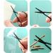 2Pcs Nose Hair Scissors Set for Beard, Moustache, Eyelash & Eyebrow Trimming - Black - Buy Online on GoSupps.com