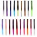 Colorful Long Straight Synthetic Hair Clip Highlights - Rainbow Pink Hair Stripes Fashion Wig for Women - Buy Online on GoSupps.com