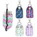5 Dual-Sided Hand Sanitizer Keychain Holder & Keychain Chapstick Holder  Keychain Holders with Reusable Bottles|Store Lip Balm  Chapstick  and Hand Sanitizer|Double-Sided Travel Bag Patterns