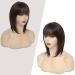Yamel 12 Dark Brown Hair Topper with Bangs | Synthetic Hairpieces for Women with Thinning Hair - Buy Online on GoSupps.com