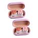 Gleavi box in colored hard glass glasses container Accessories Spiegeletui colored eye care holder Storage set ABS Sweet 9.5x5.5cmx2PCs Rosax2st