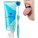 Virtcoy Natural Tongue Cleaning Gel - Ergonomic Brush Set for Bad Breath & Stain Removal | Organic Oral Care - Buy Online on GoSupps.com