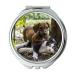 YENDOSTEEN Mirror Compact Mirror Dog Cat Dog - Cat Friendship Pets Game Dachshund Pocket Mirror portable mirror