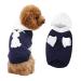 Dog hooded sweater winter sweater for small dogs pet sweet hoodie thickened puppy clothing (82w971 Marineblau-XL) Marineblau 2 XL