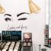 Stylish PVC Removable Wall Decal for Lash & Brow Studios - Eye & Brow Design Decor 25"x18" (Black-JZY234 - Buy Online on GoSupps.com